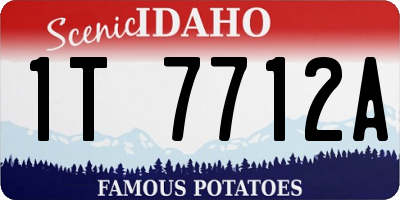 ID license plate 1T7712A