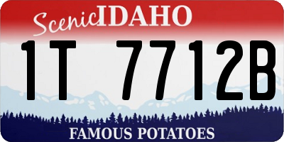 ID license plate 1T7712B