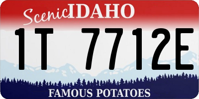 ID license plate 1T7712E