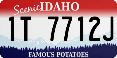 ID license plate 1T7712J