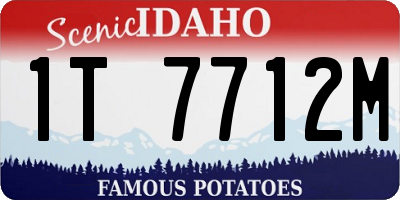 ID license plate 1T7712M
