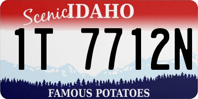 ID license plate 1T7712N