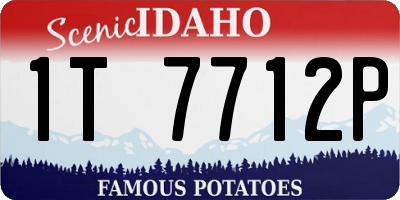 ID license plate 1T7712P