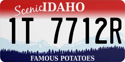 ID license plate 1T7712R