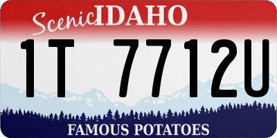 ID license plate 1T7712U