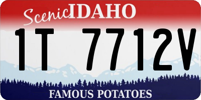 ID license plate 1T7712V