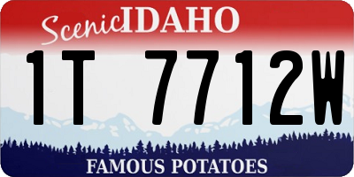 ID license plate 1T7712W
