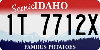 ID license plate 1T7712X