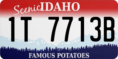 ID license plate 1T7713B