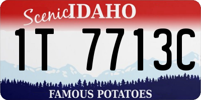 ID license plate 1T7713C