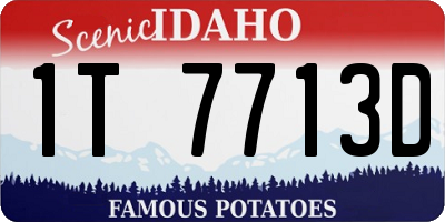 ID license plate 1T7713D