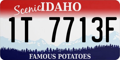 ID license plate 1T7713F