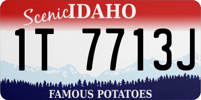 ID license plate 1T7713J