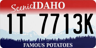 ID license plate 1T7713K