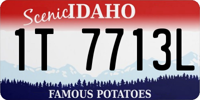 ID license plate 1T7713L
