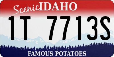ID license plate 1T7713S