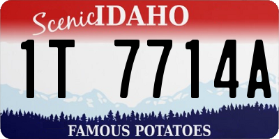 ID license plate 1T7714A