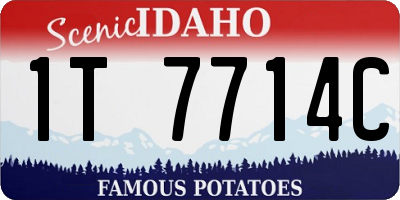 ID license plate 1T7714C