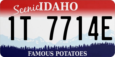 ID license plate 1T7714E