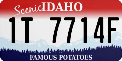 ID license plate 1T7714F