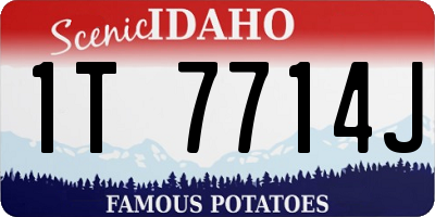 ID license plate 1T7714J