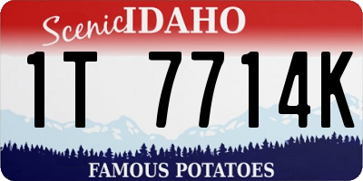 ID license plate 1T7714K
