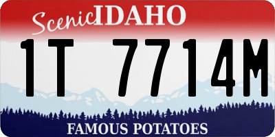ID license plate 1T7714M