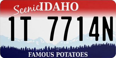 ID license plate 1T7714N
