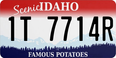 ID license plate 1T7714R
