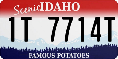 ID license plate 1T7714T