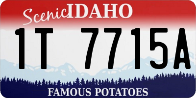 ID license plate 1T7715A