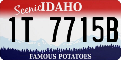 ID license plate 1T7715B
