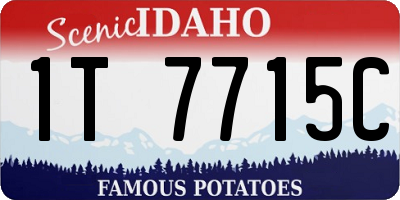 ID license plate 1T7715C