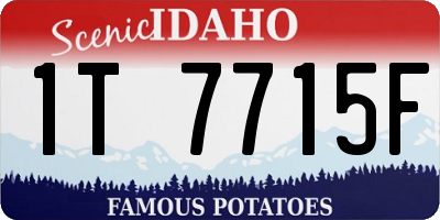 ID license plate 1T7715F