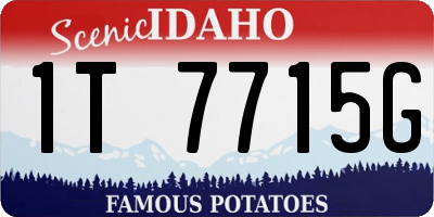 ID license plate 1T7715G