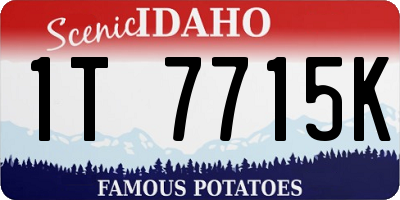 ID license plate 1T7715K