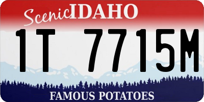 ID license plate 1T7715M