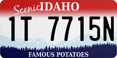 ID license plate 1T7715N