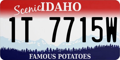 ID license plate 1T7715W