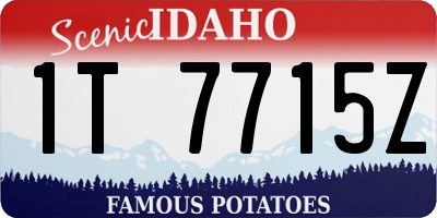 ID license plate 1T7715Z