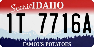 ID license plate 1T7716A