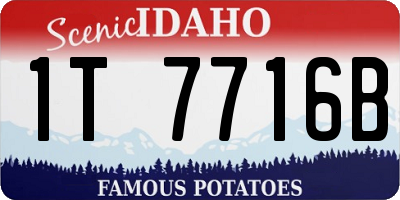 ID license plate 1T7716B