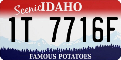 ID license plate 1T7716F