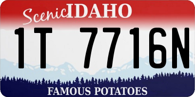 ID license plate 1T7716N