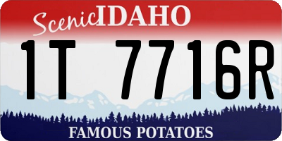ID license plate 1T7716R