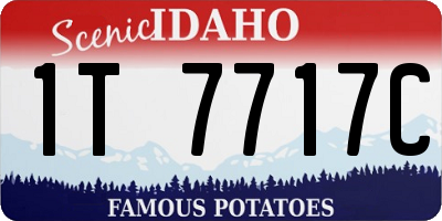 ID license plate 1T7717C