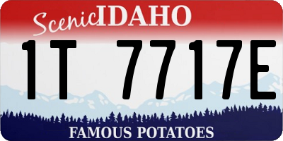 ID license plate 1T7717E