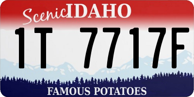 ID license plate 1T7717F