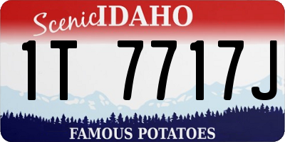 ID license plate 1T7717J