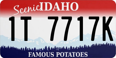 ID license plate 1T7717K